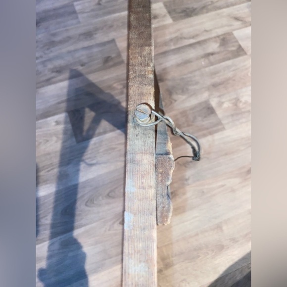 Home Antique Vintage wall mounted‎ metal wire Wood Frame no glass walnut tone - Picture 13 of 16